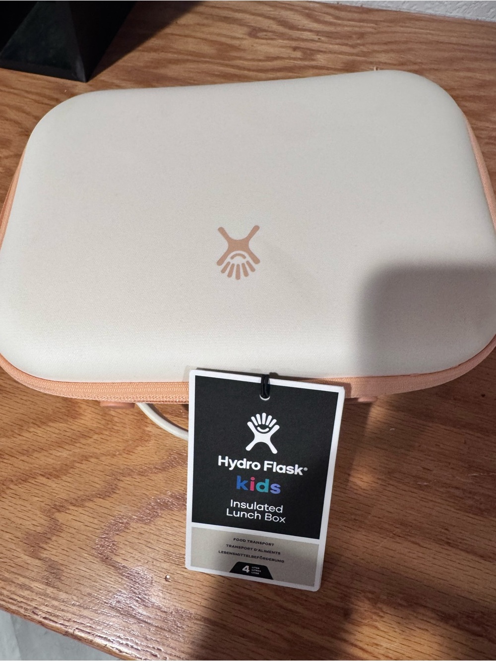 Hydro Flask Kids Insulated Lunch Box - Cream with Peach Trim
